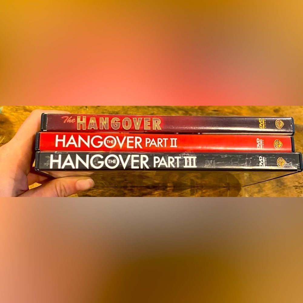 The Hangover Trilogy DVD Set - Red/Black/Maroon